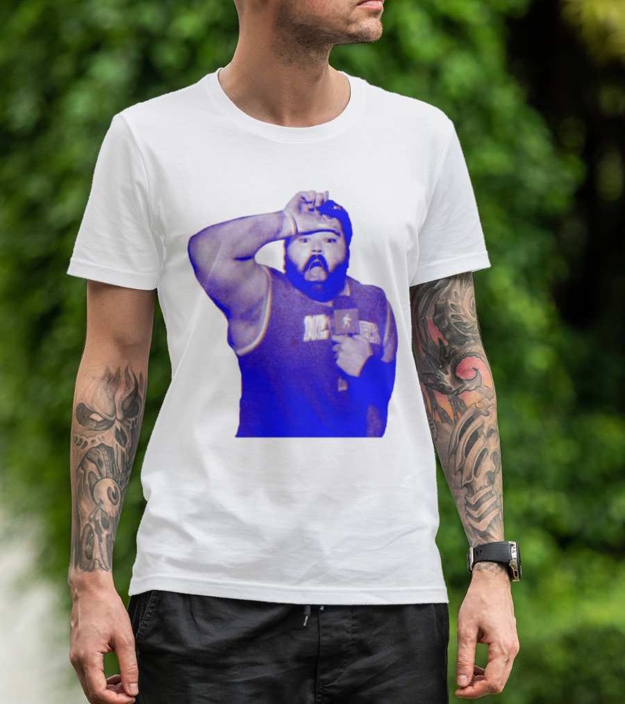 Karltowns Wearing Jason Dantona NYC Basketball Theme Blue Tone T-Shirt