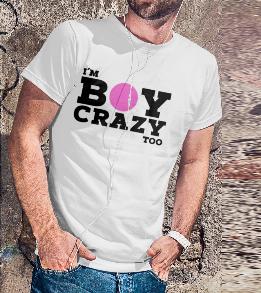 Kesha I'm Boy Crazy Too Pink Circle T-Shirt