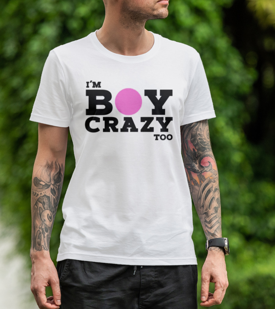Kesha I'm Boy Crazy Too Pink Circle T-Shirt