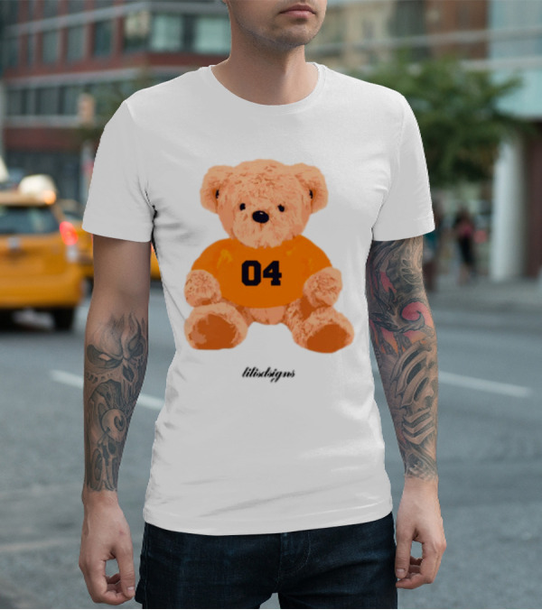 Lilisdsigns 04 Teddy Bear Plush Toy In Orange T-Shirt