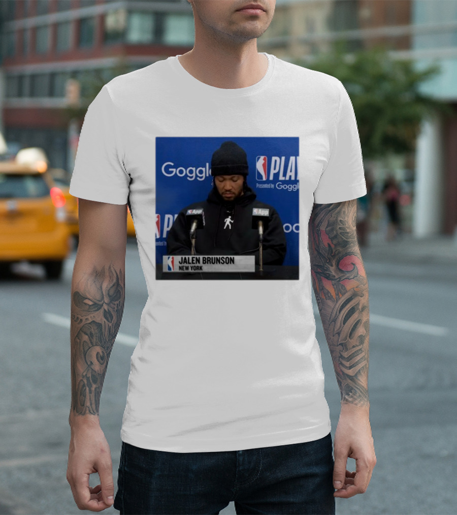 Jalen Brunson New York Press Conference NBA Playoffs Presented By Google T-Shirt