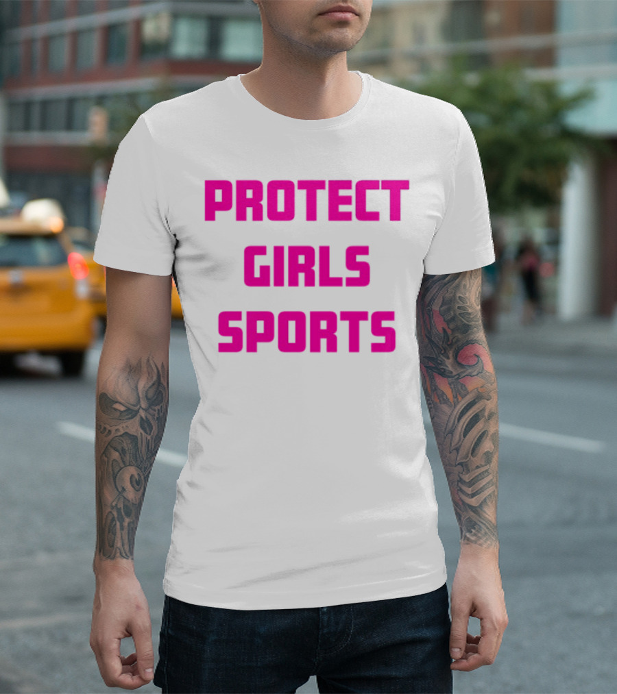 Protect Girls Sports Bold Pink Advocacy Design T-Shirt