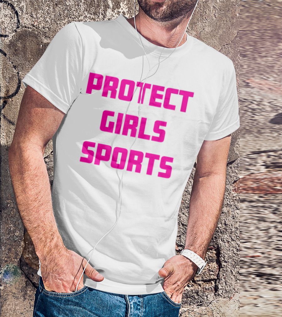 Protect Girls Sports Bold Pink Advocacy Design T-Shirt