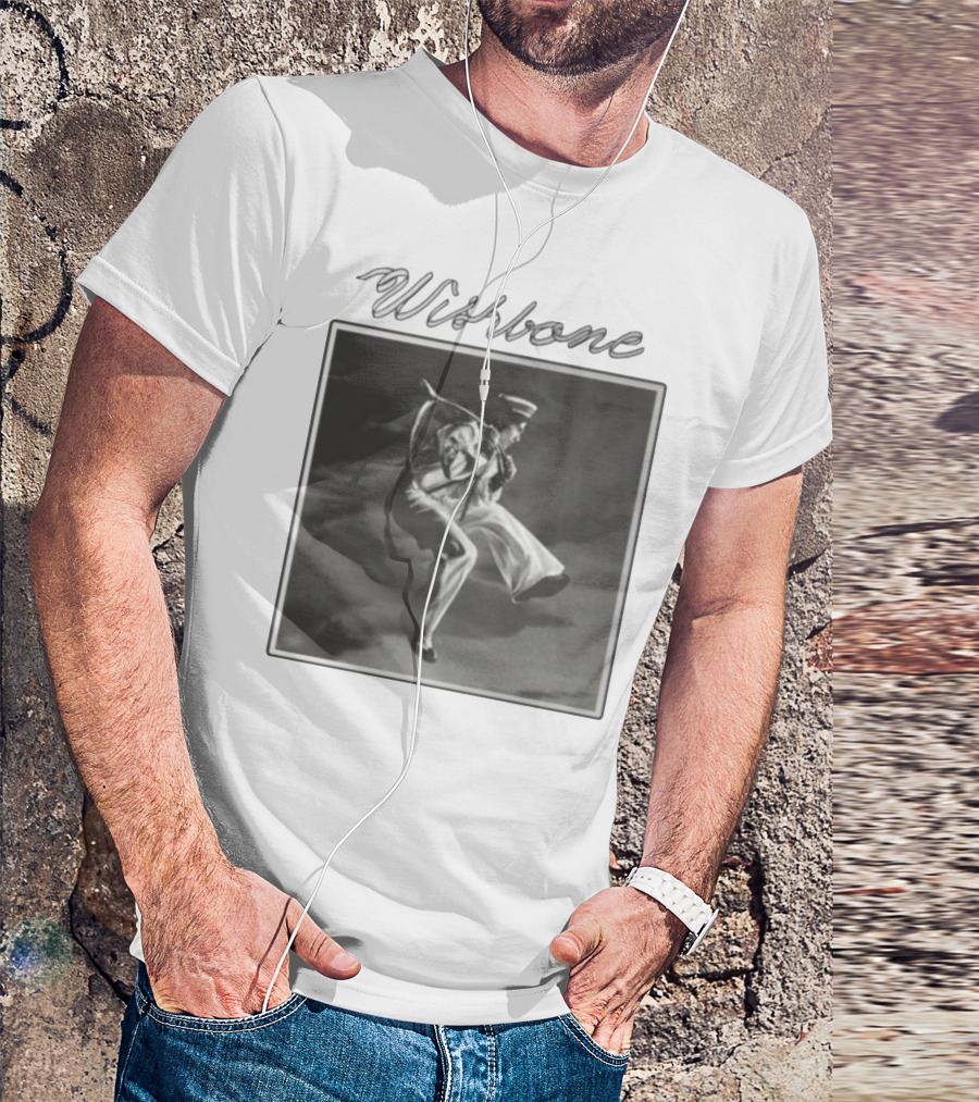 Wishbone Sailor Jumping Album Cover Black And White T-Shirt