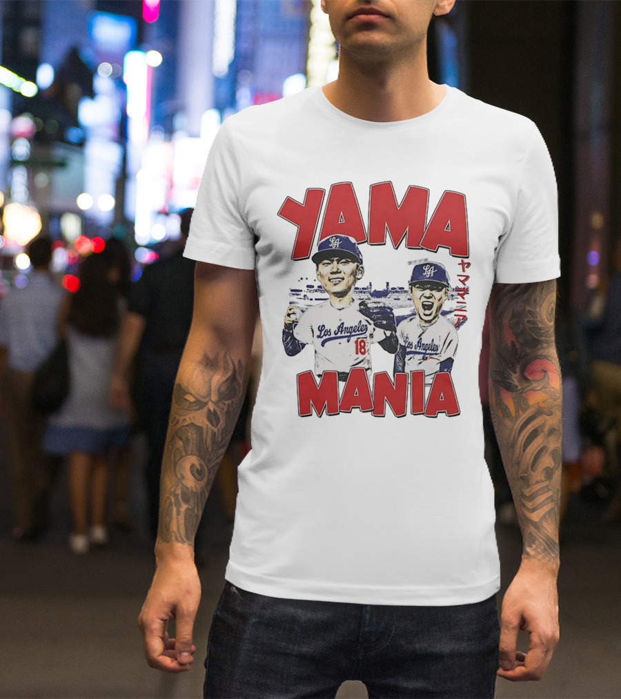 Yama Mania Los Angeles Dodgers Baseball Player 18 T-Shirt
