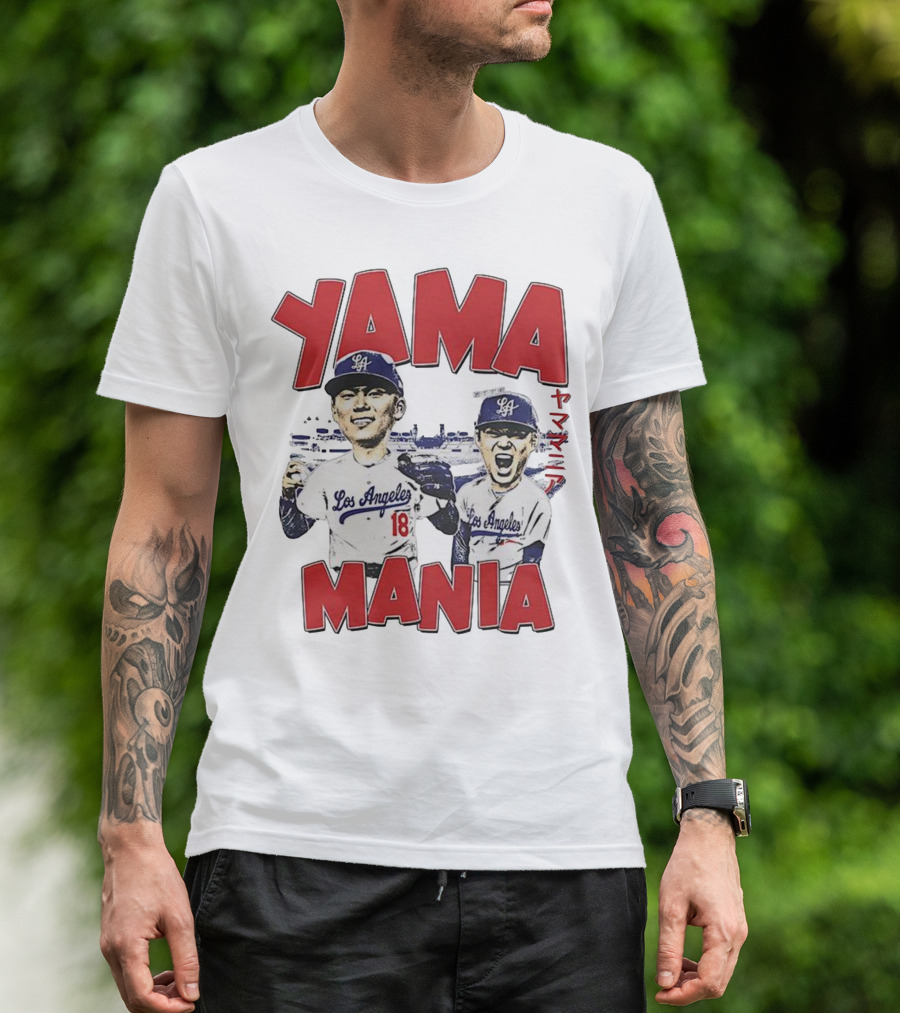 Yama Mania Los Angeles Dodgers Baseball Player 18 T-Shirt