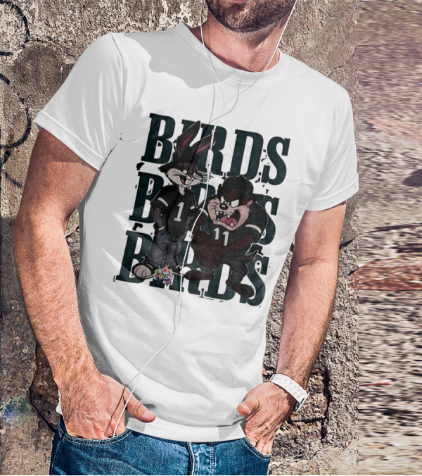 Bugs Taz Birds Dye Hard Philly Jalen Hurts A.J. Brown Philadelphia Eagles NFL T-Shirt