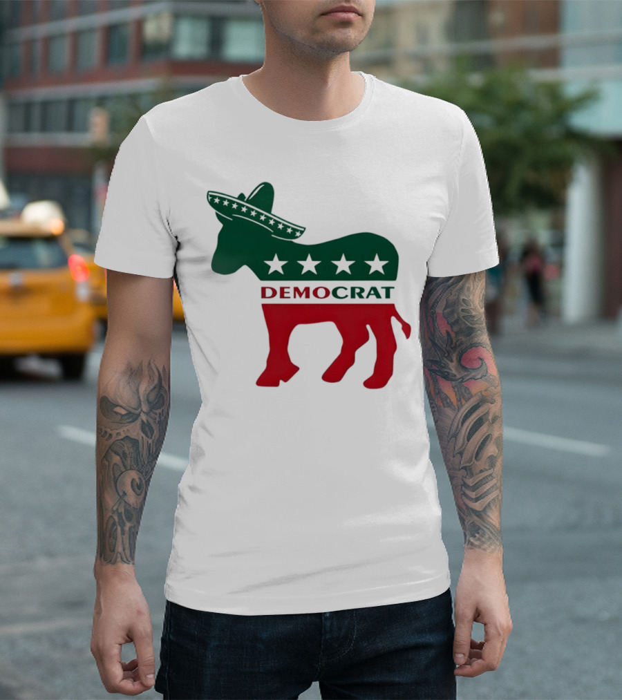 Democrat Donkey Sombrero Stars Cinco De Mayo Celebration T-Shirt