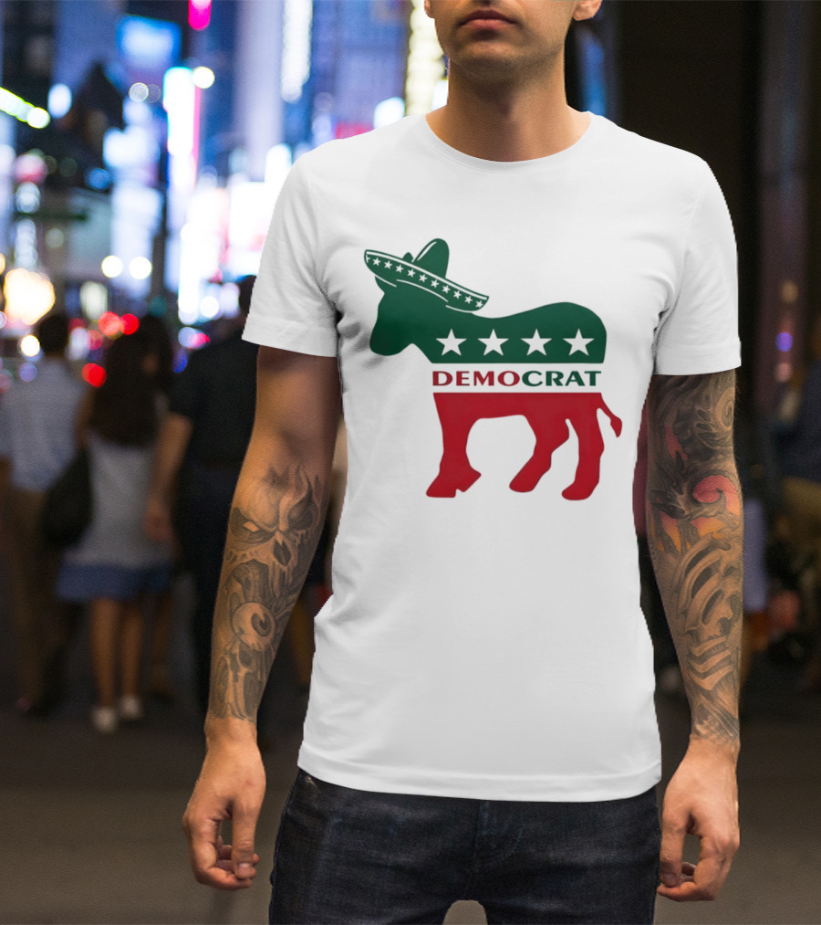 Democrat Donkey Sombrero Stars Cinco De Mayo Celebration T-Shirt