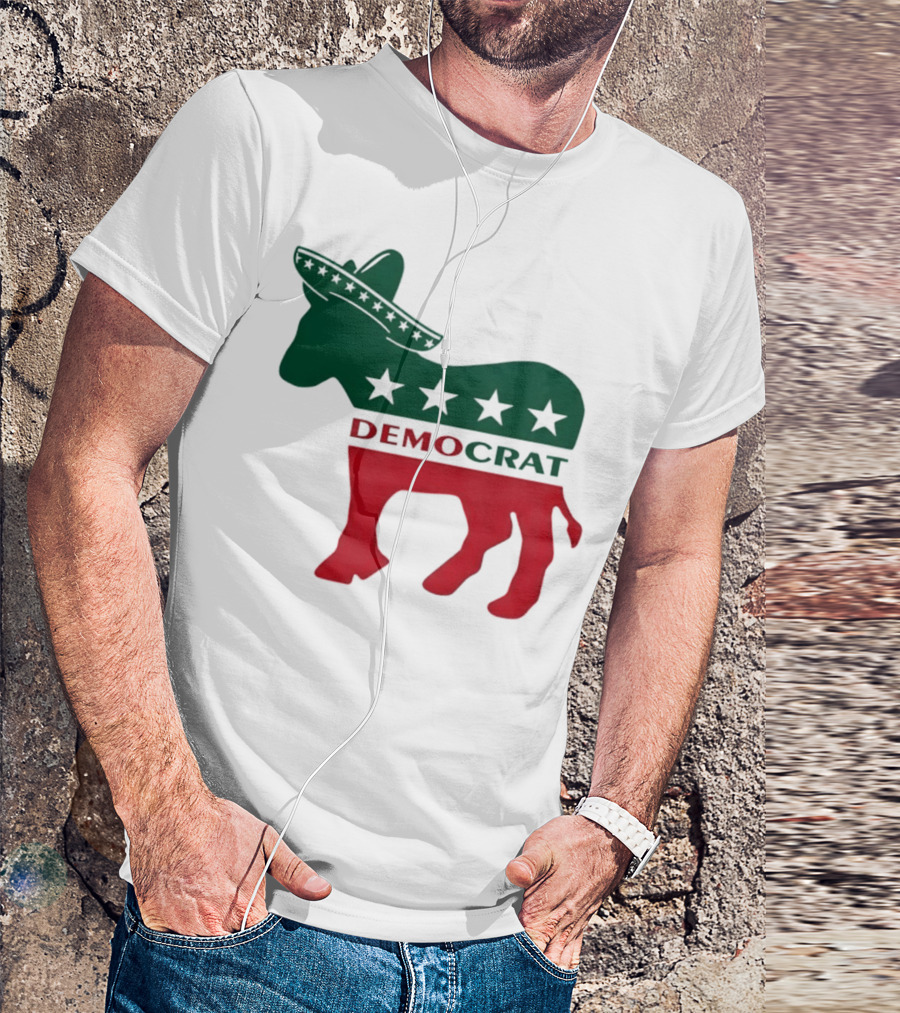 Democrat Donkey Sombrero Stars Cinco De Mayo Celebration T-Shirt