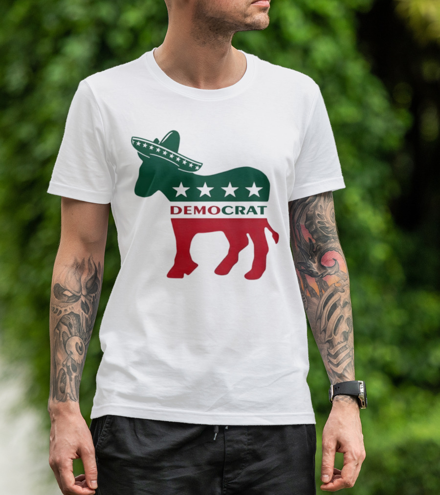 Democrat Donkey Sombrero Stars Cinco De Mayo Celebration T-Shirt