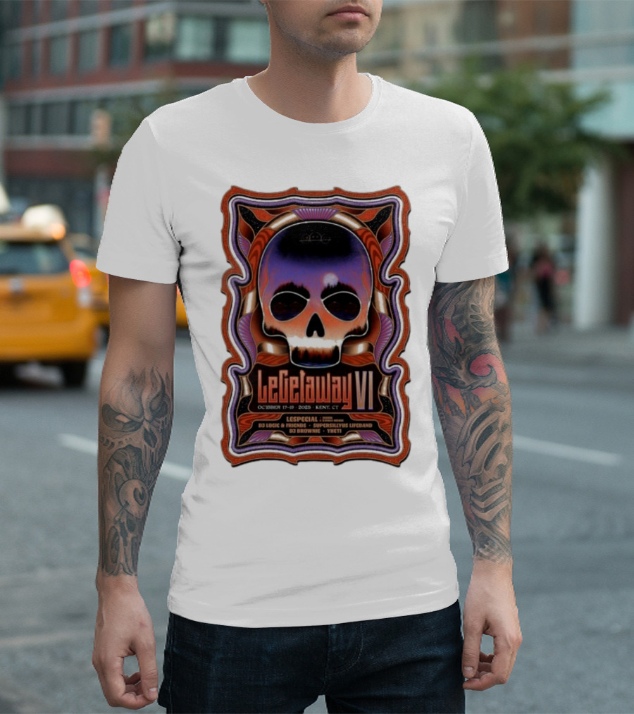 LeGetaway VI Lespecial October 17-19 2025 Kent CT Skull DJ Logic Supersillyus Lifeband T-Shirt