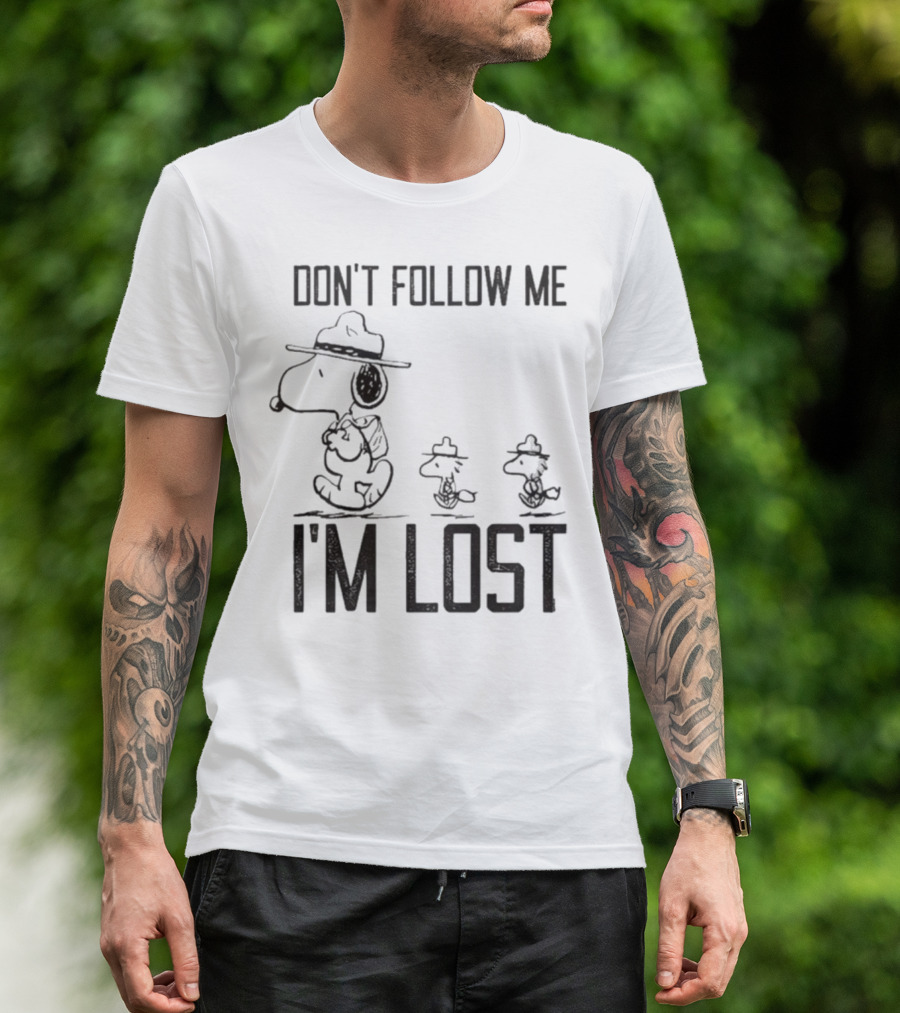 Snoopy Woodstock Peanuts Don’t Follow Me I’m Lost T-Shirt
