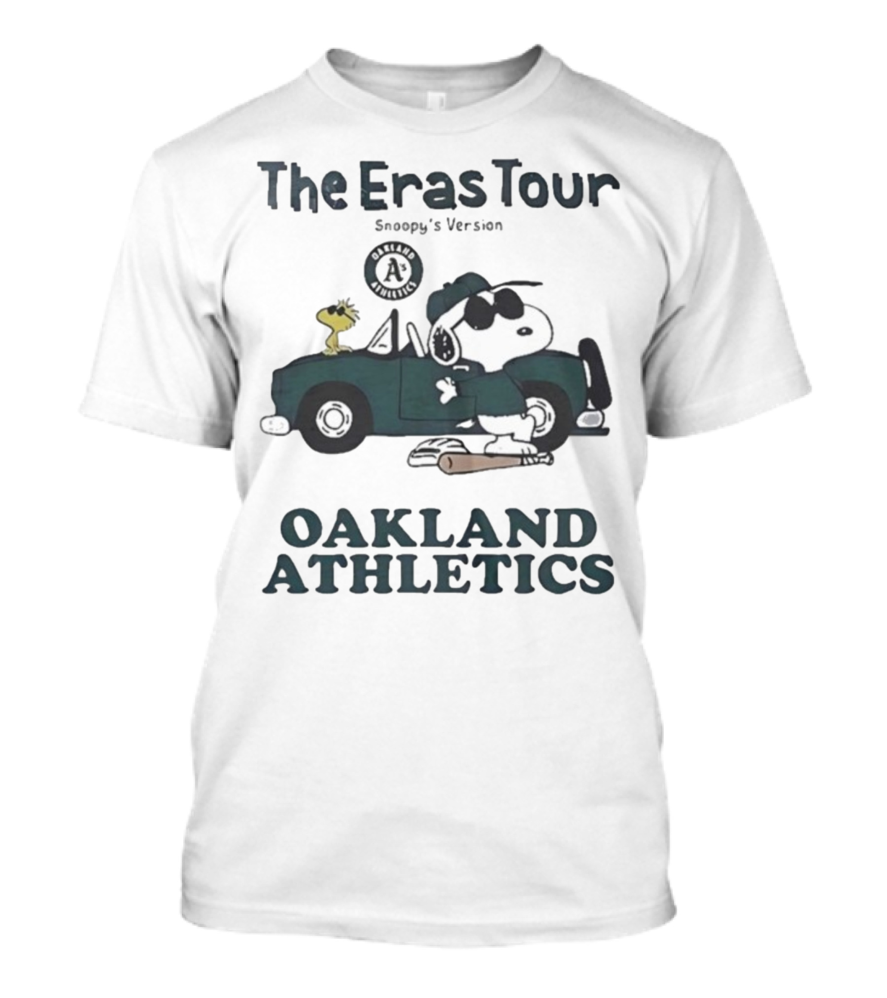 The Eras Tour Snoopy Version Oakland Athletics Peanuts Woodstock T-Shirt