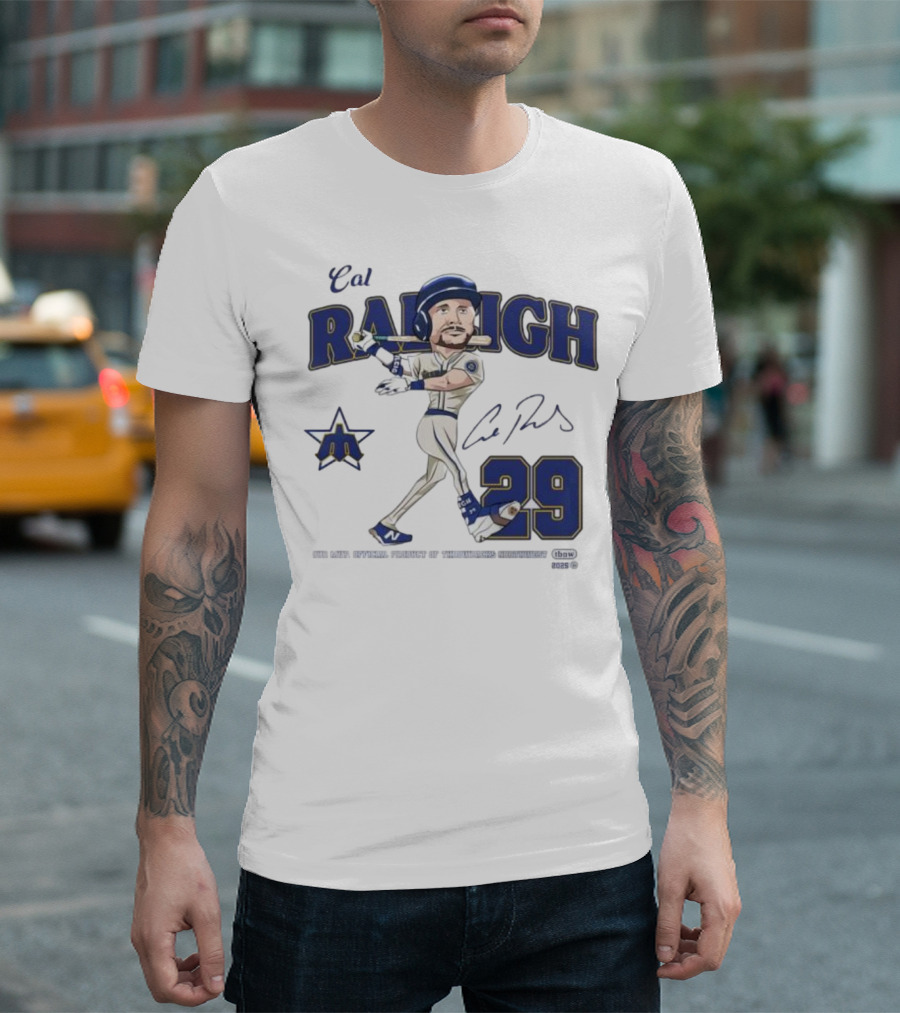 Cal Raleigh Seattle Mariners MVP Throwbacks Northwest Signature 2025 29 T-Shirt