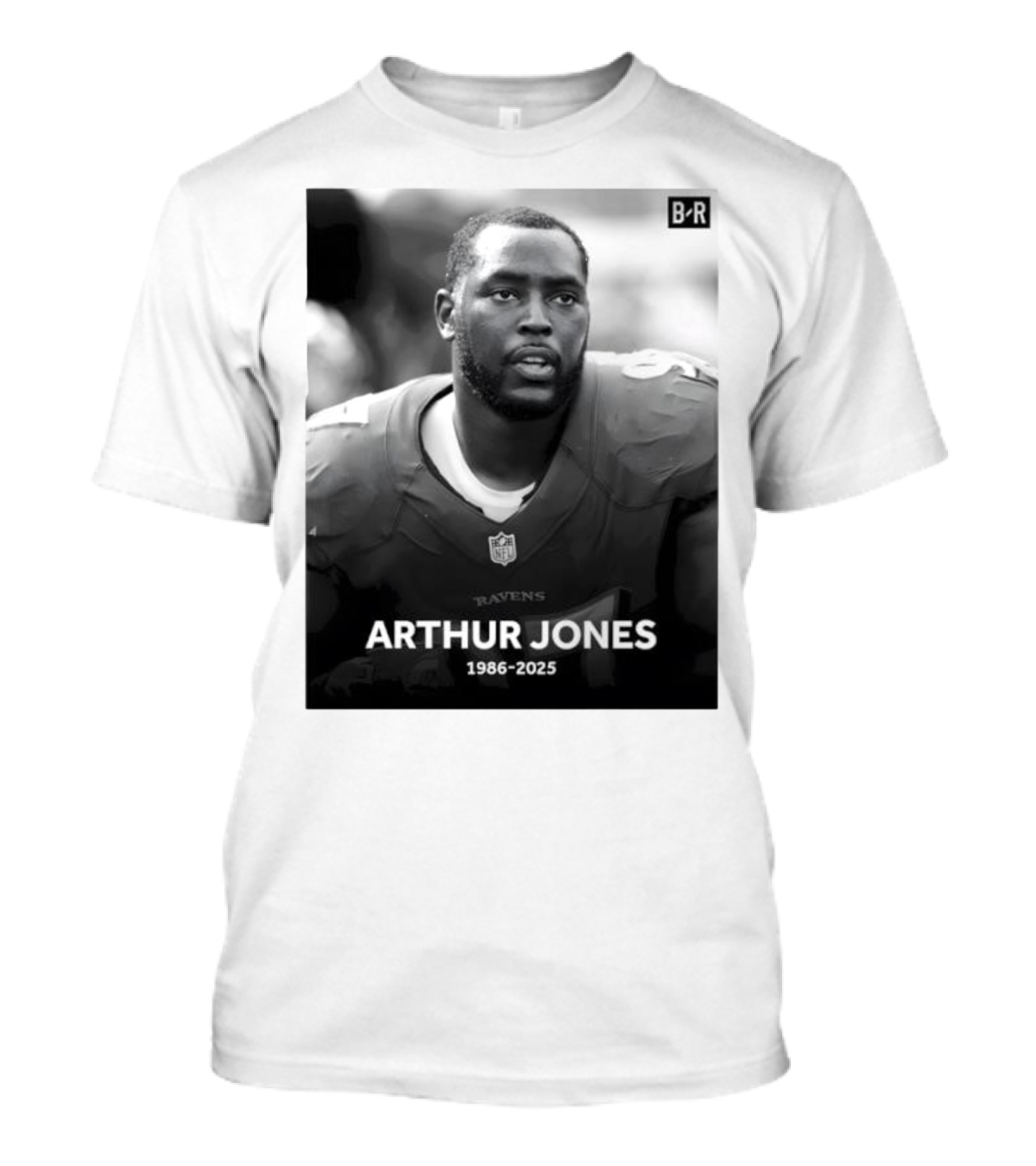 Arthur Jones Baltimore Ravens NFL Player Tribute 1986-2025 T-Shirt
