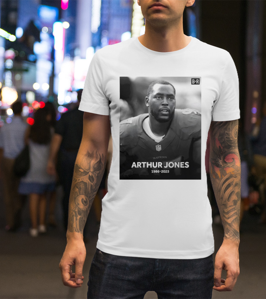 Arthur Jones Baltimore Ravens NFL Player Tribute 1986-2025 T-Shirt