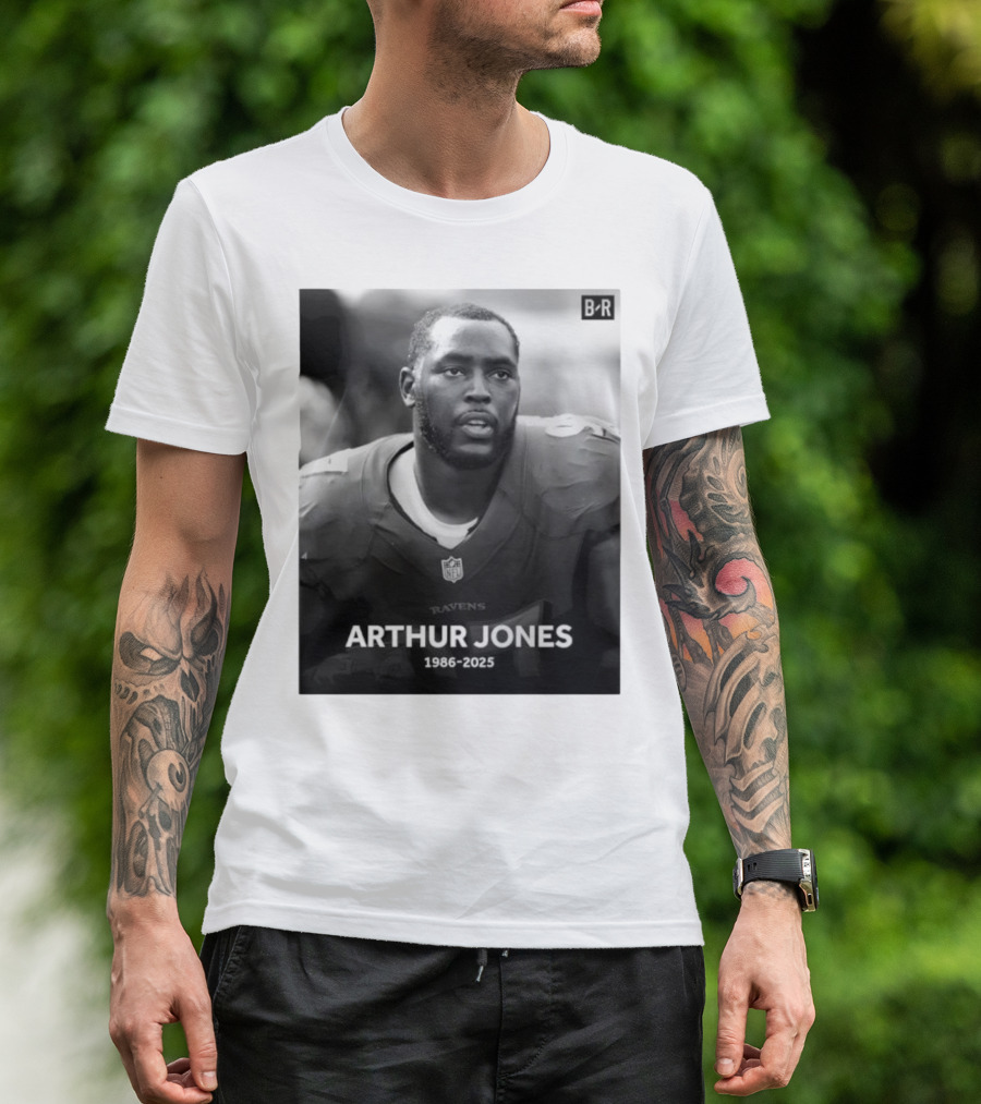 Arthur Jones Baltimore Ravens NFL Player Tribute 1986-2025 T-Shirt