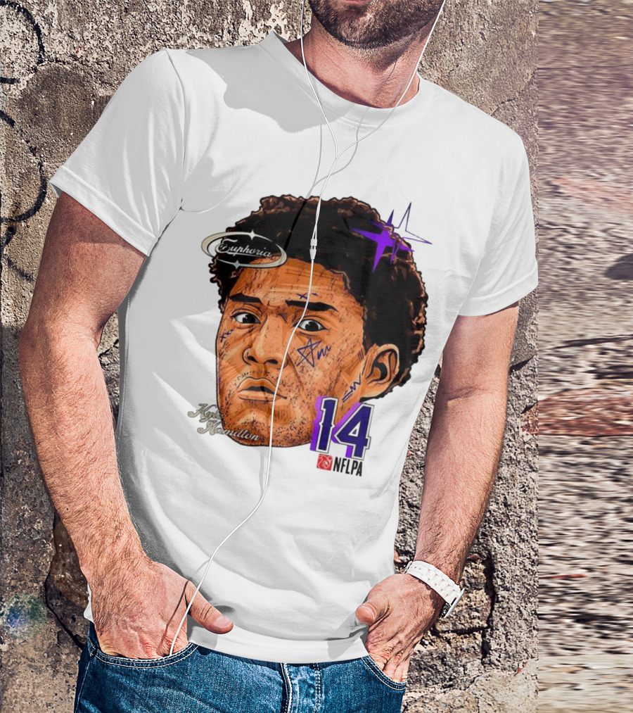 Kyle Hamilton Baltimore Ravens Euphoria Number 14 Ravens Star T-Shirt