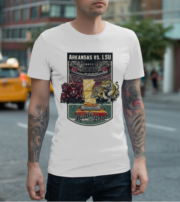 Arkansas Vs LSU November 15th 2025 Battle For The Boot T-Shirt