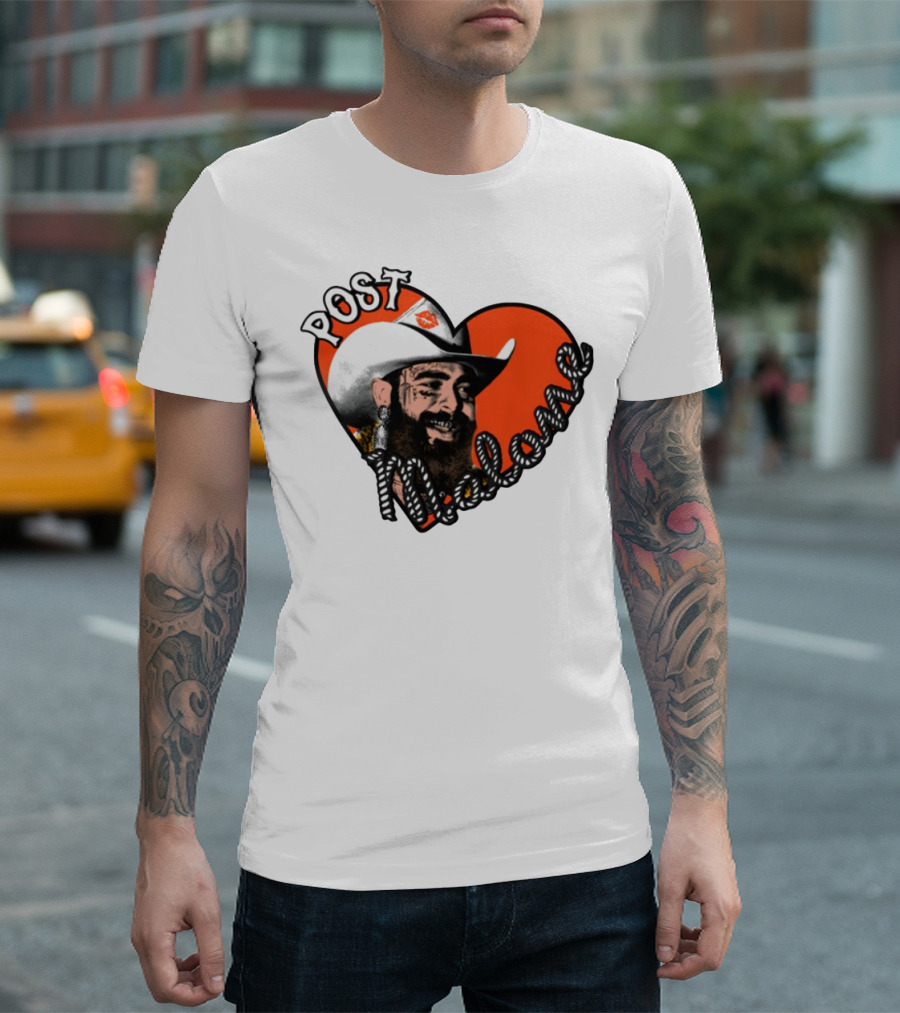 Big Ass Stadium Tour Post Malone Heart Cowboy Design T-Shirt