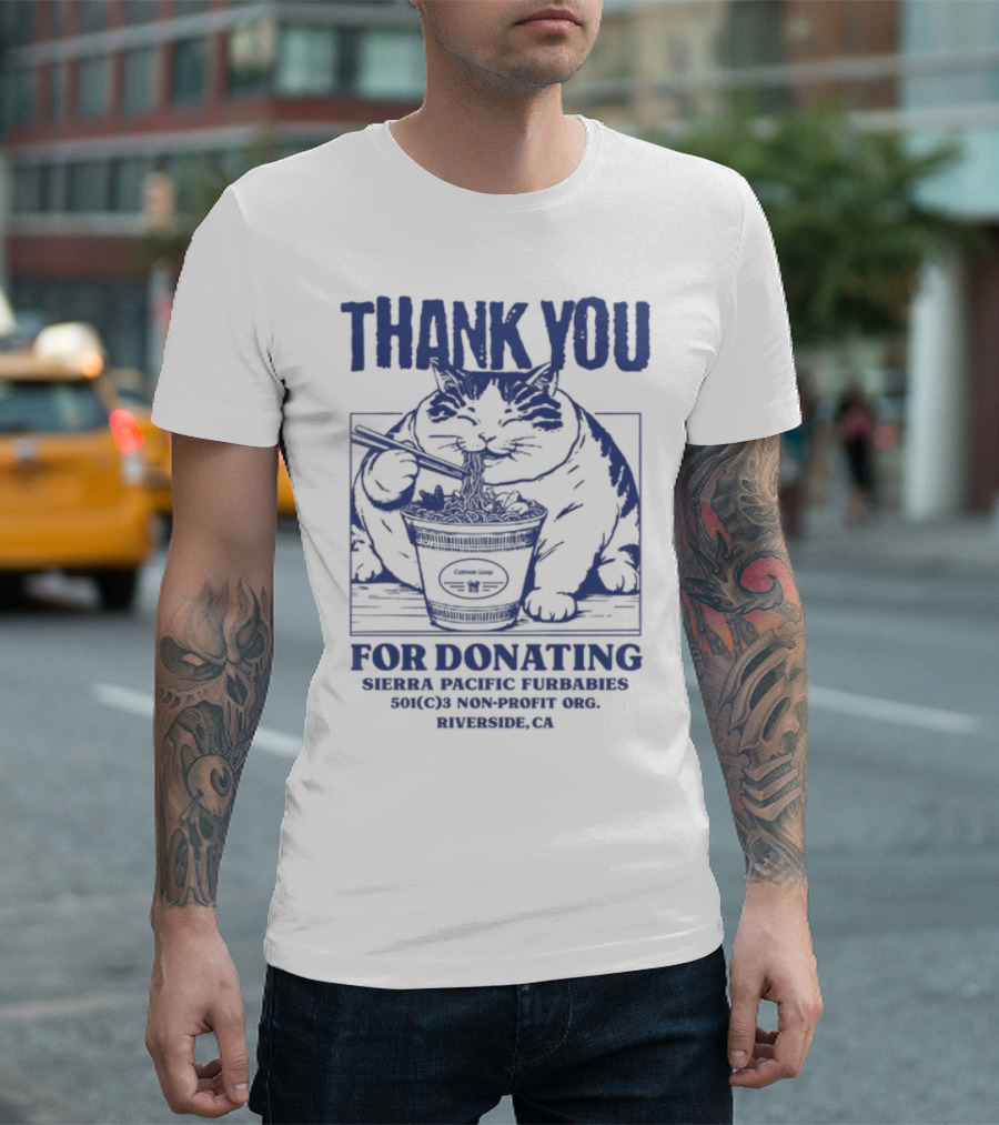 Thank You For Donating Santa Cruz Mountain Brewery Californians For Ferrets Monterey Bay California T-Shirt