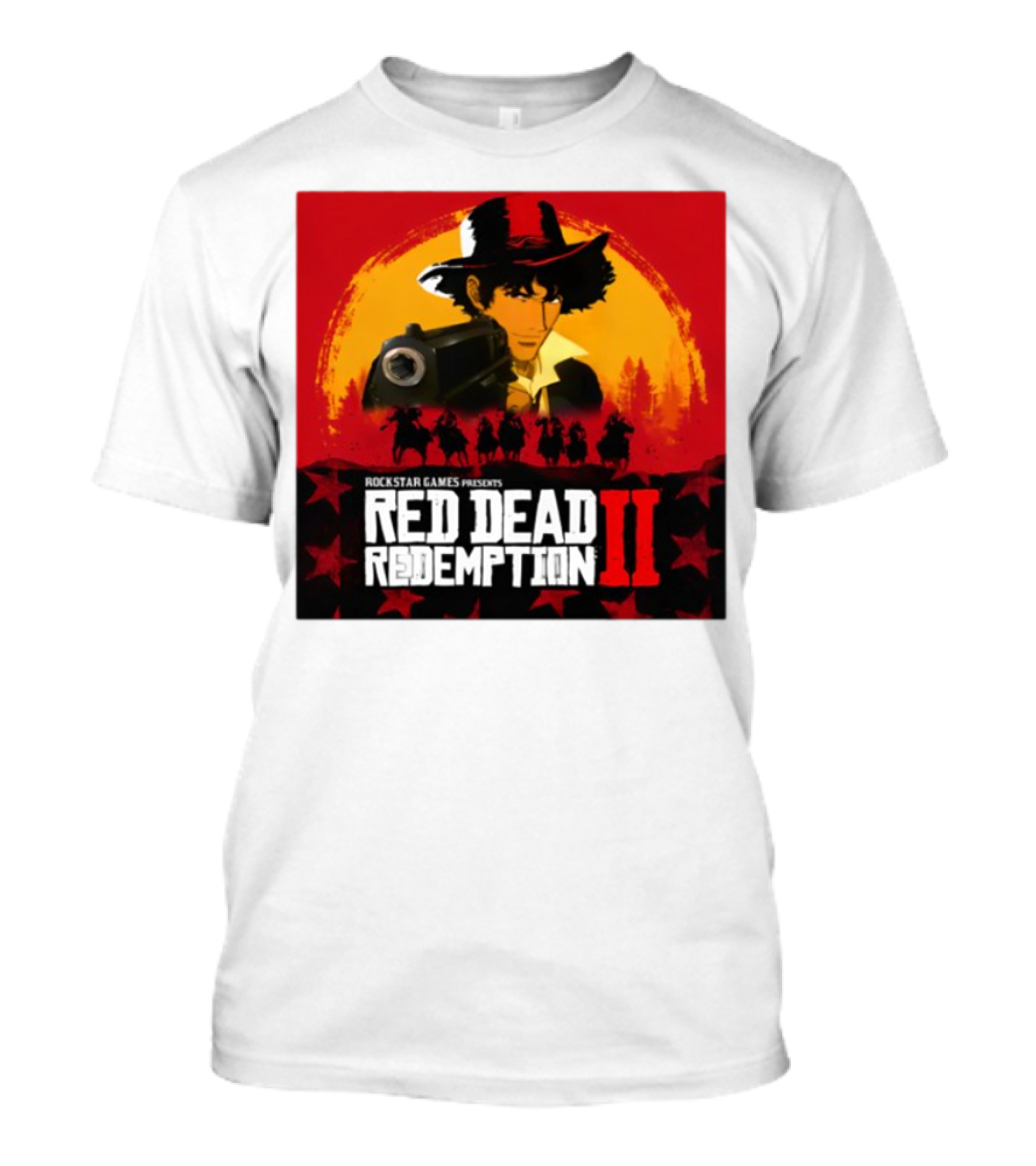 Rockstar Games Red Dead Redemption II Goofyahhtees Spike Rd2 Cowboy Gunman T-Shirt