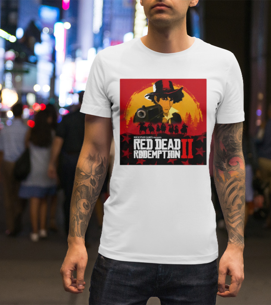 Rockstar Games Red Dead Redemption II Goofyahhtees Spike Rd2 Cowboy Gunman T-Shirt