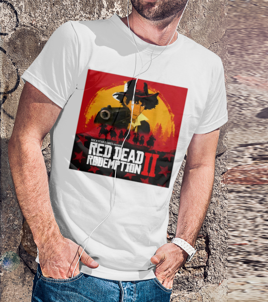 Rockstar Games Red Dead Redemption II Goofyahhtees Spike Rd2 Cowboy Gunman T-Shirt
