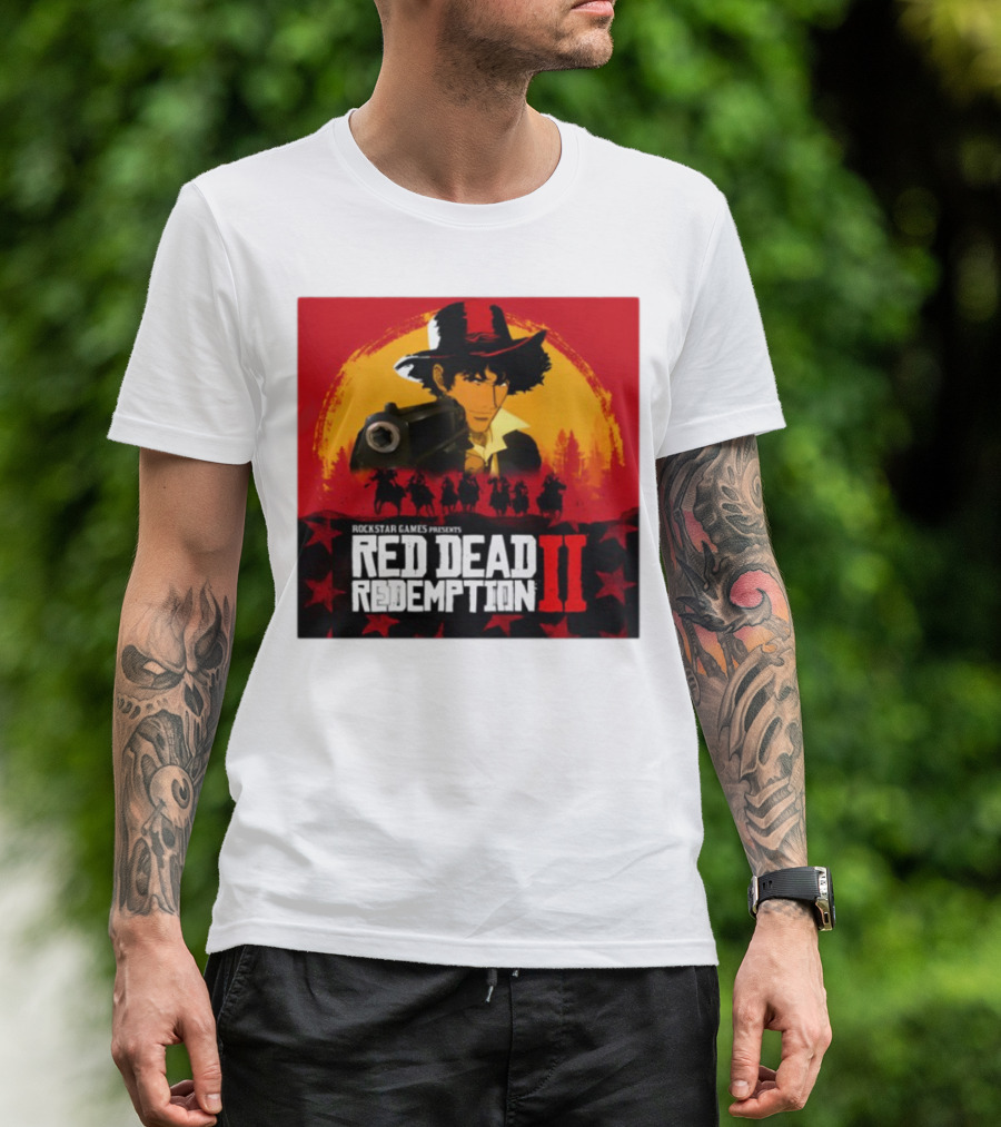 Rockstar Games Red Dead Redemption II Goofyahhtees Spike Rd2 Cowboy Gunman T-Shirt