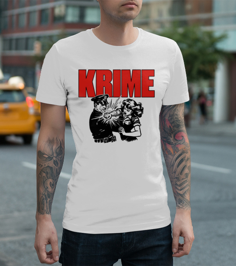 Krime ACAB Red Bold Text T-Shirt