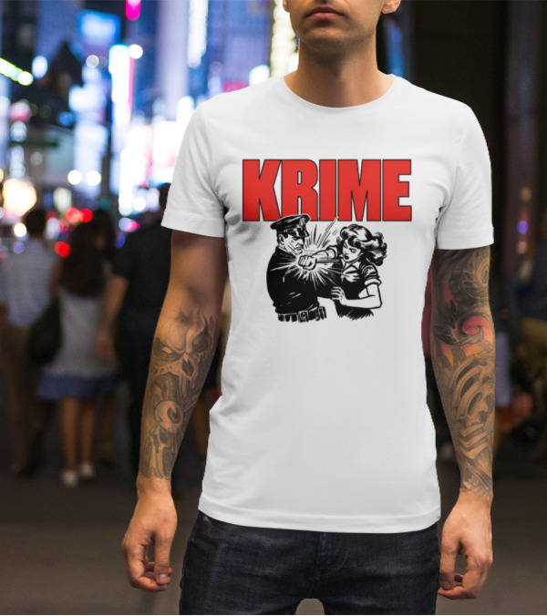 Krime ACAB Red Bold Text T-Shirt