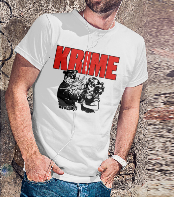 Krime ACAB Red Bold Text T-Shirt