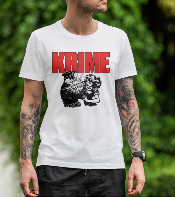 Krime ACAB Red Bold Text T-Shirt