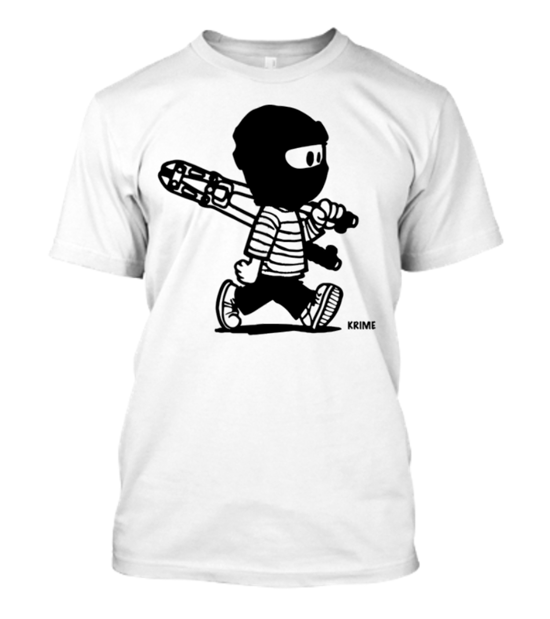 Krime_1 Calvin Streetwear Retro Car Graphic Style T-Shirt