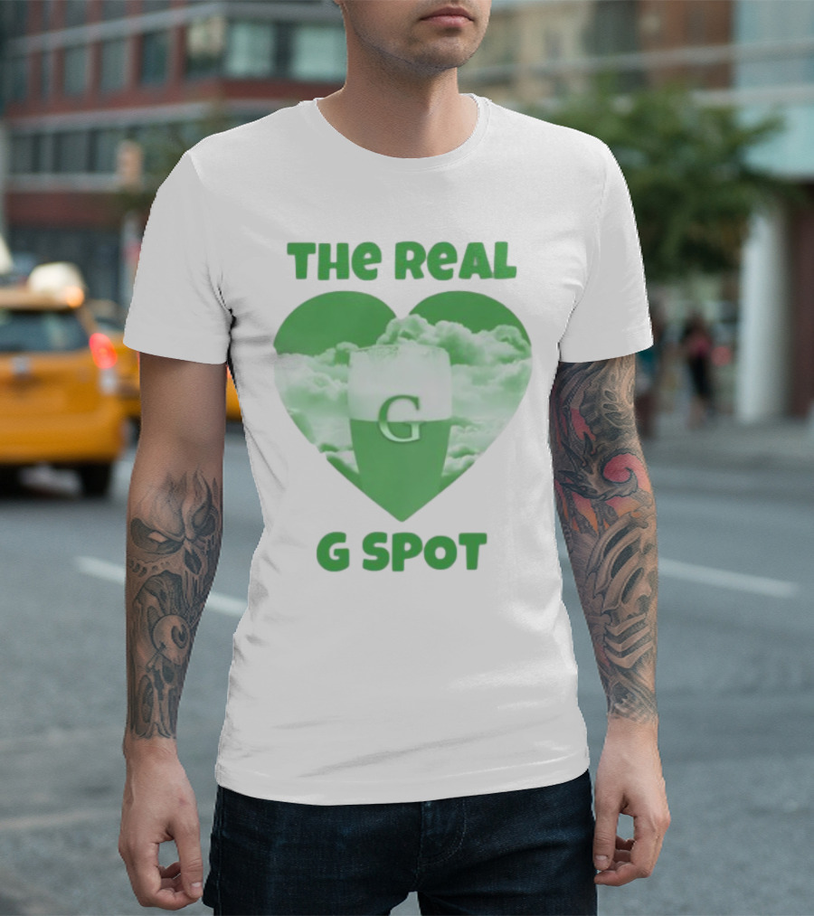 The Real G Spot Green Heart Cloud Pint T-Shirt