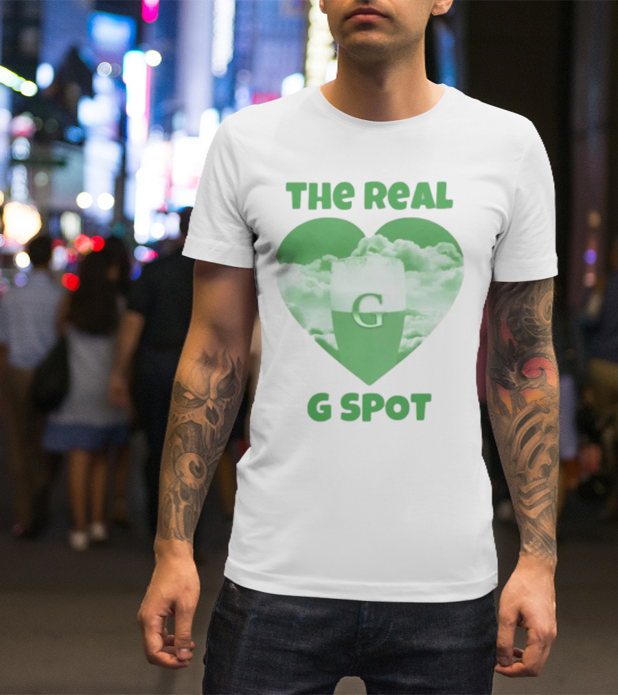 The Real G Spot Green Heart Cloud Pint T-Shirt