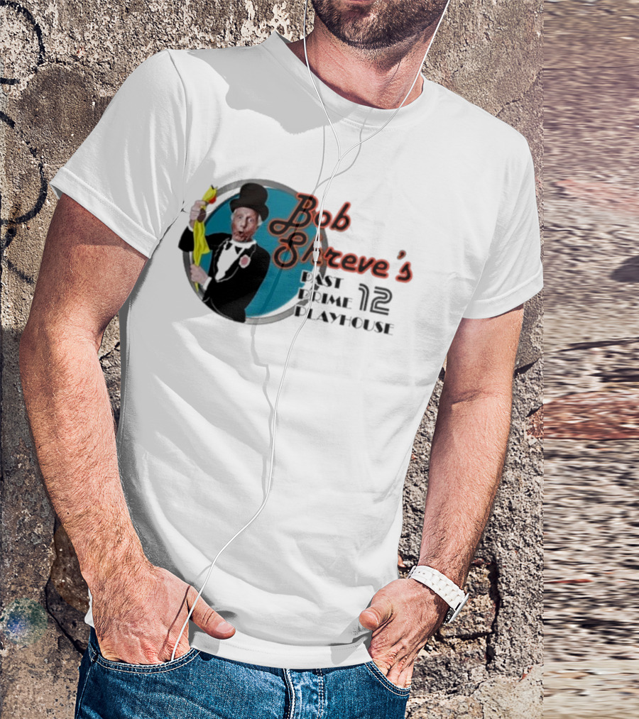 Bob Shreve’s Past Prime Playhouse Vintage TV Show Nostalgia T-Shirt