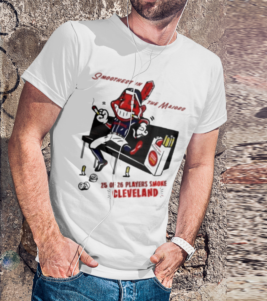 Cleveland Guardians Smoothest In The Majors 25 Of 26 Players Smoke T-Shirt