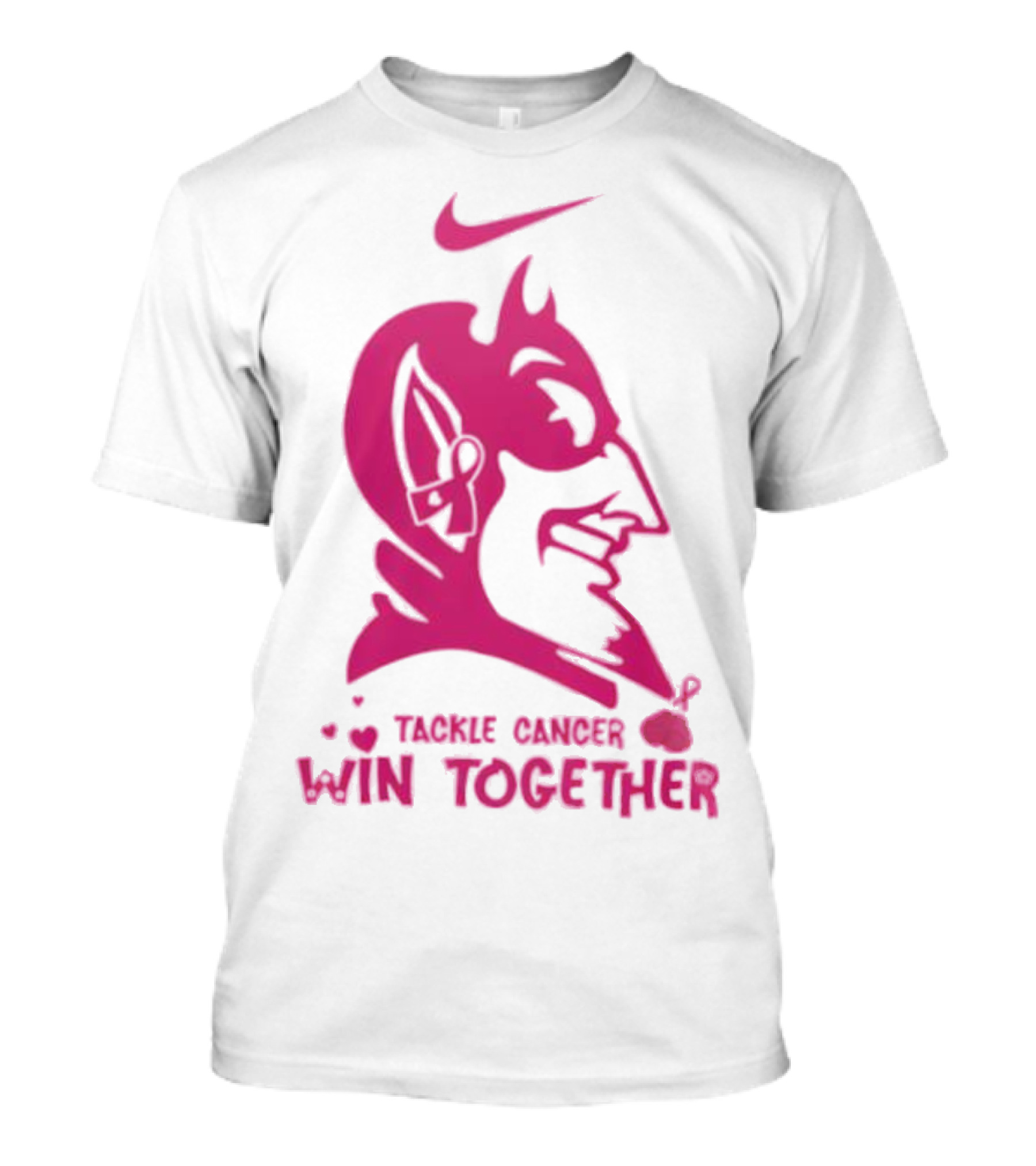 Duke Blue Devils Nike Tackle Cancer Win Together In October We Wear Pink T-Shirt