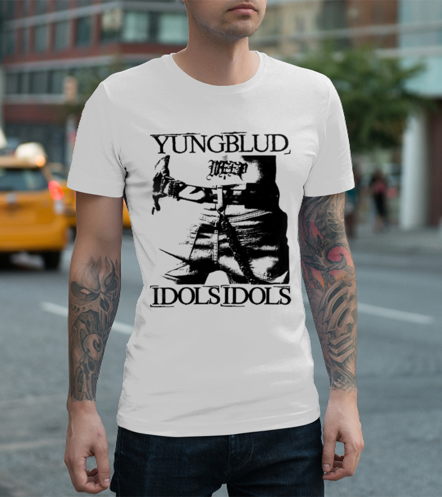 Yungblud Idolsidols Limited White Tattoo Design T-Shirt