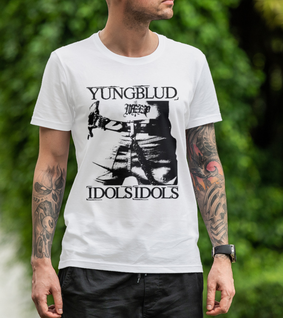 Yungblud Idolsidols Limited White Tattoo Design T-Shirt