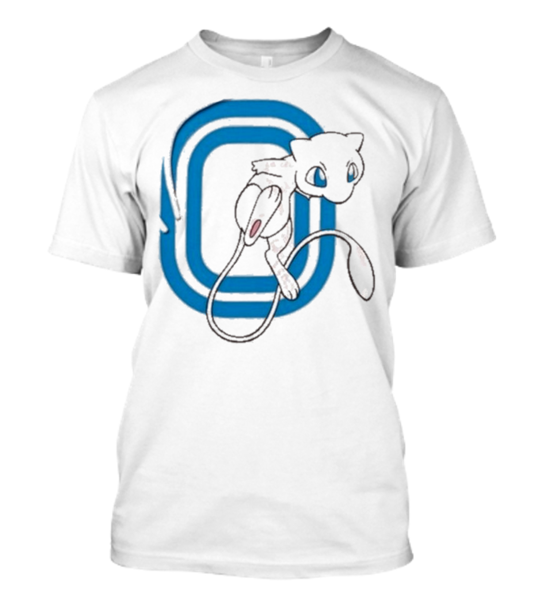 Overtime Pokémon Mew Blue Iconic Character Design T-Shirt