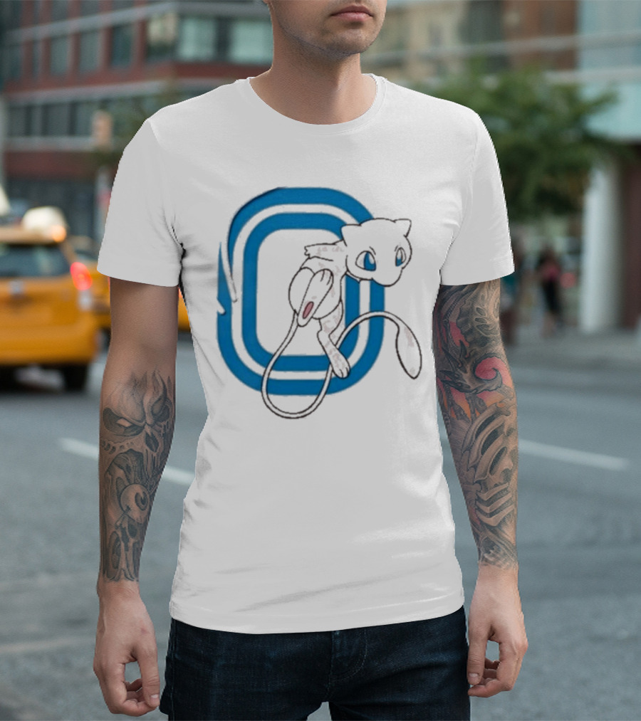 Overtime Pokémon Mew Blue Iconic Character Design T-Shirt