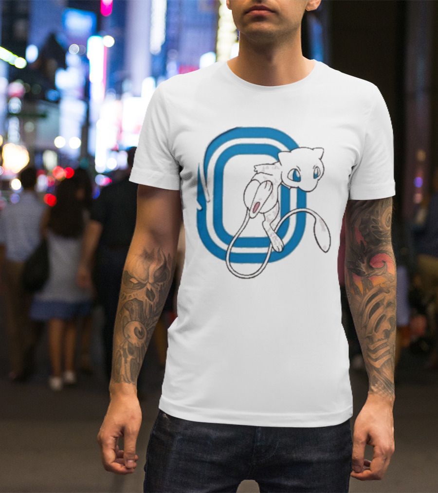 Overtime Pokémon Mew Blue Iconic Character Design T-Shirt
