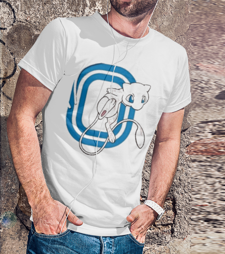 Overtime Pokémon Mew Blue Iconic Character Design T-Shirt