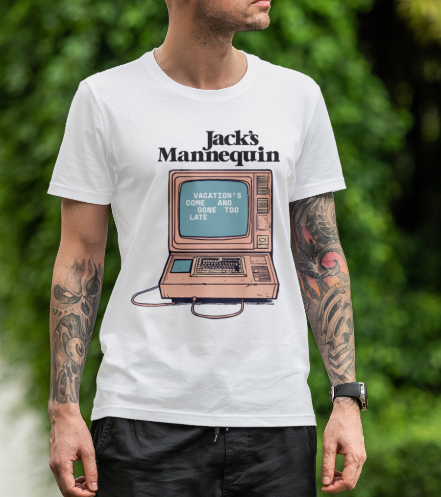 Jack's Mannequin Vacation Retro Computer Aesthetic T-Shirt