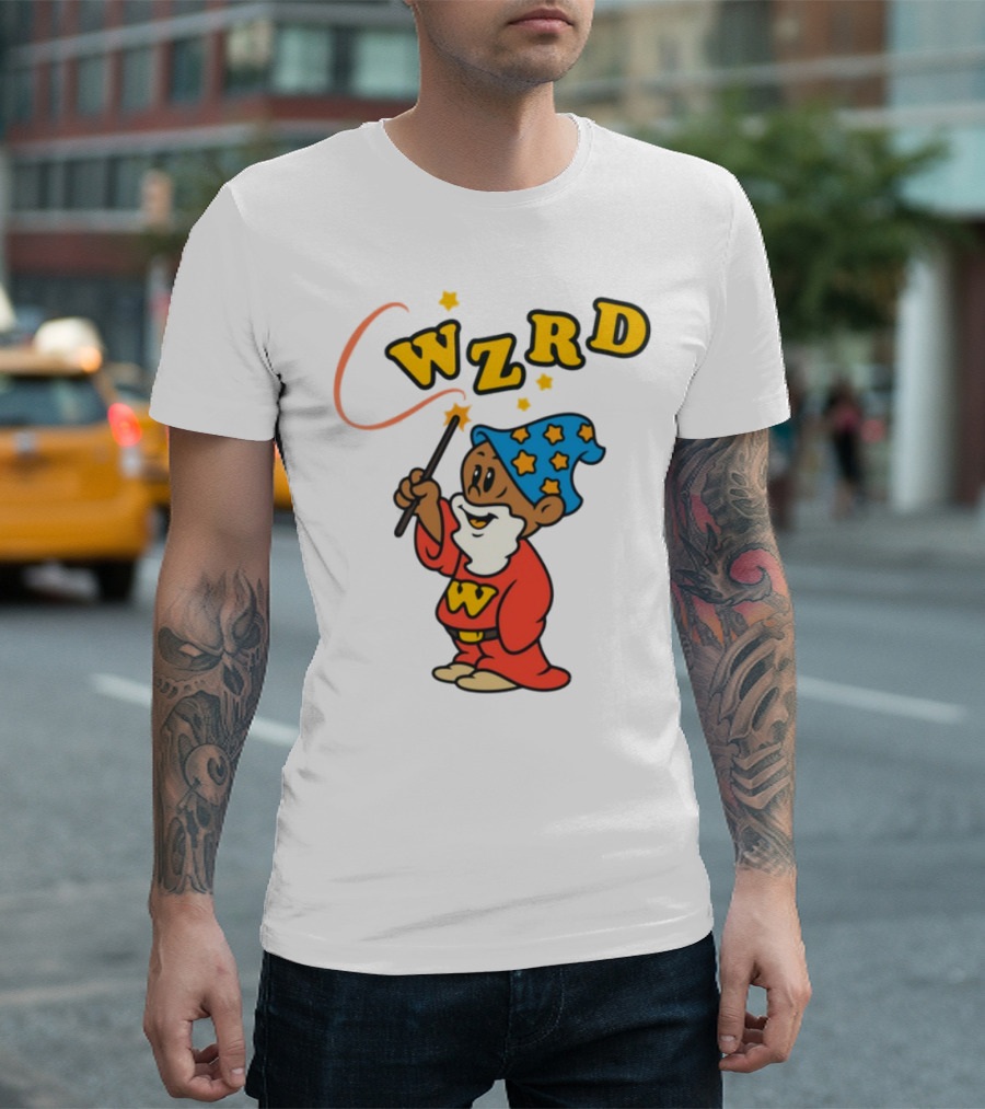 Kid Cudi WZRD Cartoon Wizard Wand Stars T-Shirt