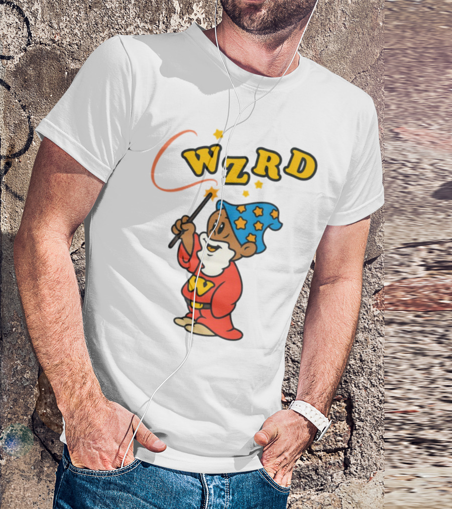 Kid Cudi WZRD Cartoon Wizard Wand Stars T-Shirt