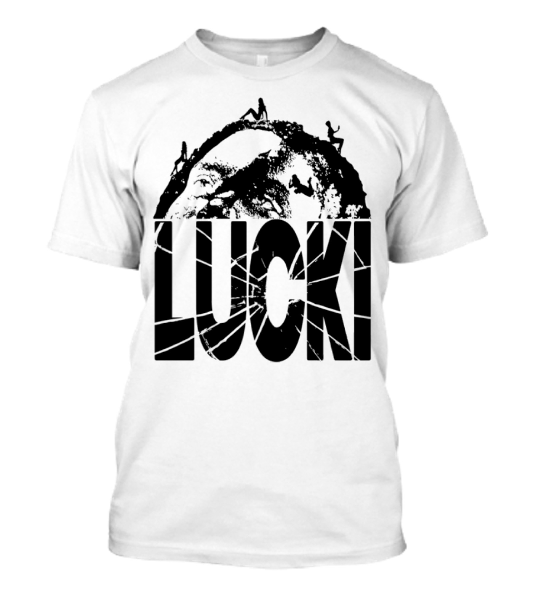 Lucki Vault White Lucki Text And Stars T-Shirt